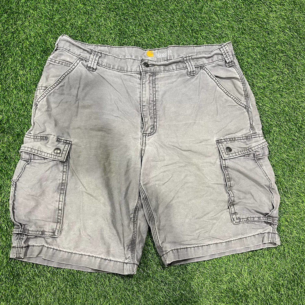 Mens Carhartt Relaxed Fit Gray Work Shorts